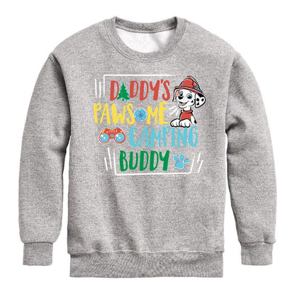 Boys' - Paw Patrol - Daddy's Pawsome Camping Buddy Graphic Long Sleeve Fleece Sweatshirt