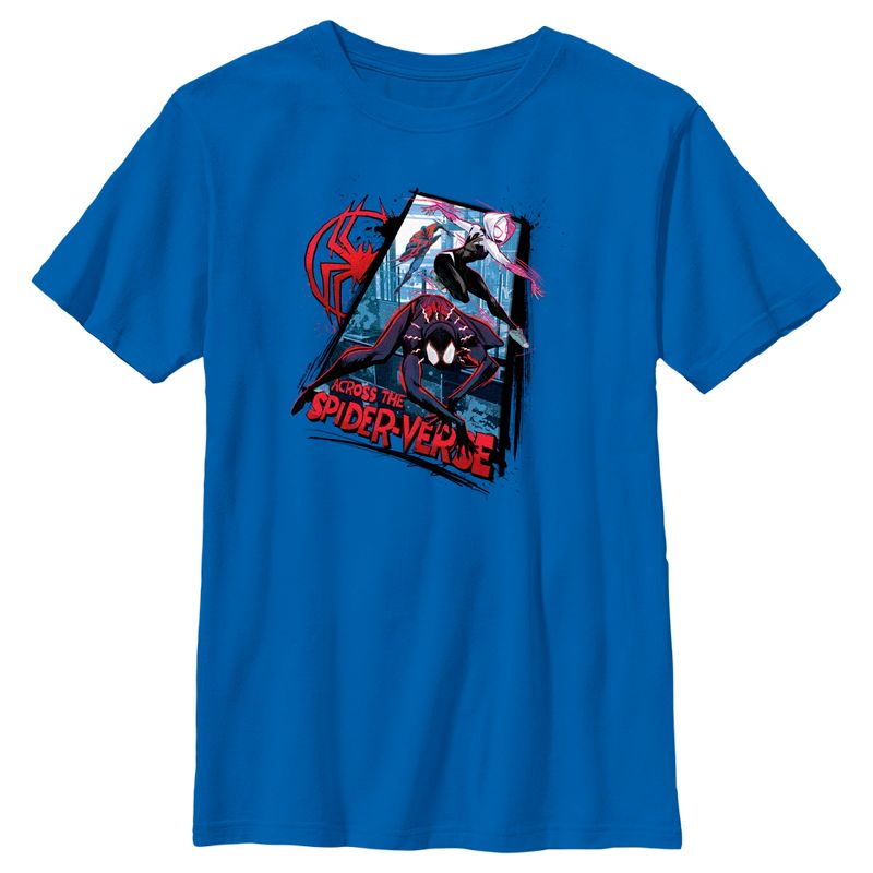Boy's Spider-Man: Across the Spider-Verse Characters Logo T-Shirt