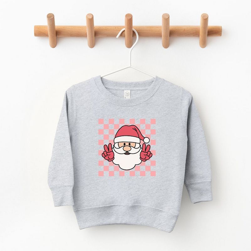 The Juniper Shop Checkered Santa Youth Ultra-Soft Graphic Sweatshirt