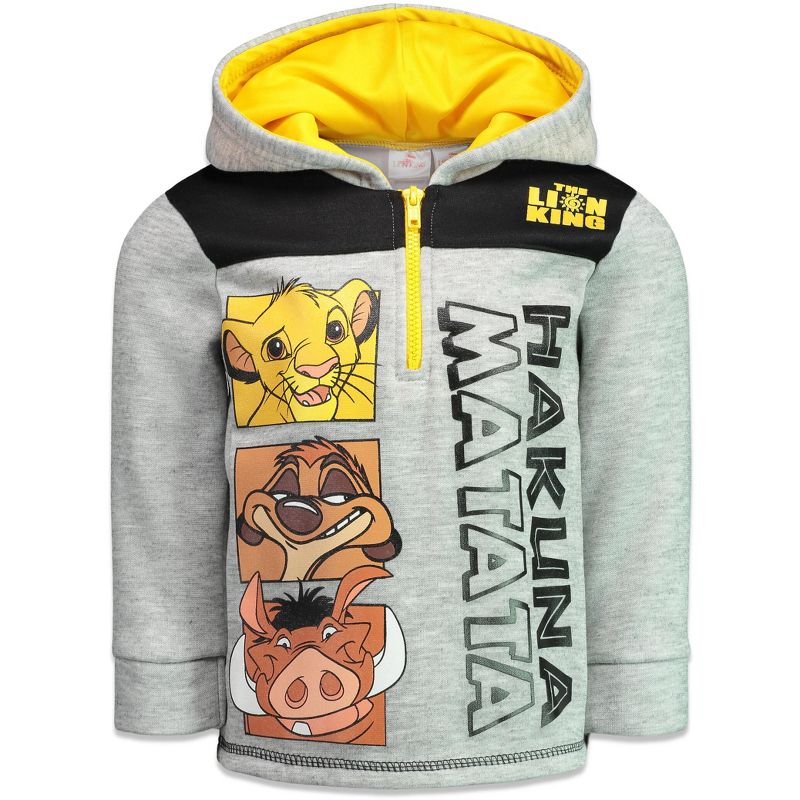 Disney Mickey Mouse Puppy Dog Pals Toy Story Cars Lion King Winnie the Pooh Monsters Inc. Fleece Half Zip Hoodie Toddler