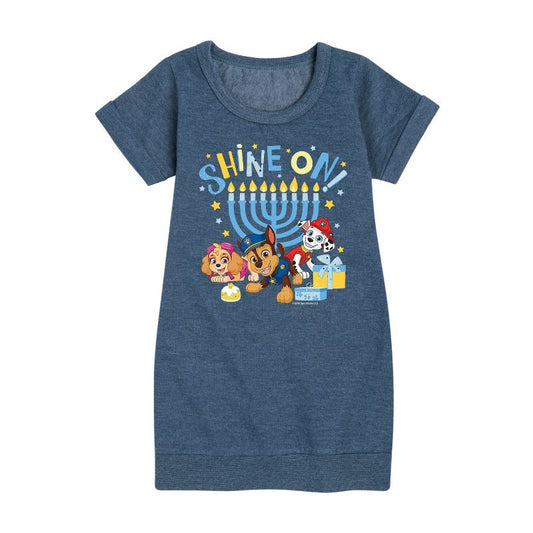 Girls' - Paw Patrol - Shine On Graphic Short Sleeve Fleece Dress