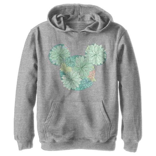 Boy's Disney Mickey Mouse Botanical Silhouette Pull Over Hoodie