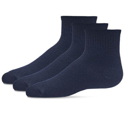 Memoi Kids' 3 Pair Pack Mid Cut Cotton Blend Socks