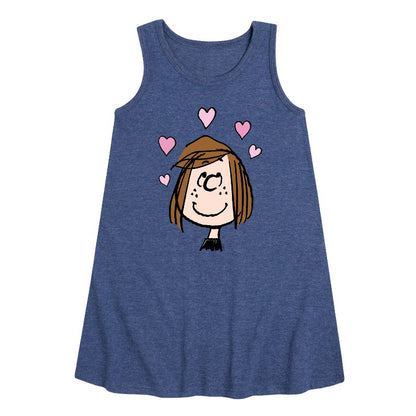 Girls' - Peanuts - Patty Valentines Graphic Sleeveless Aline Dress