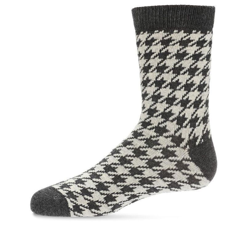 Memoi Boys' Houndstooth Crew Socks