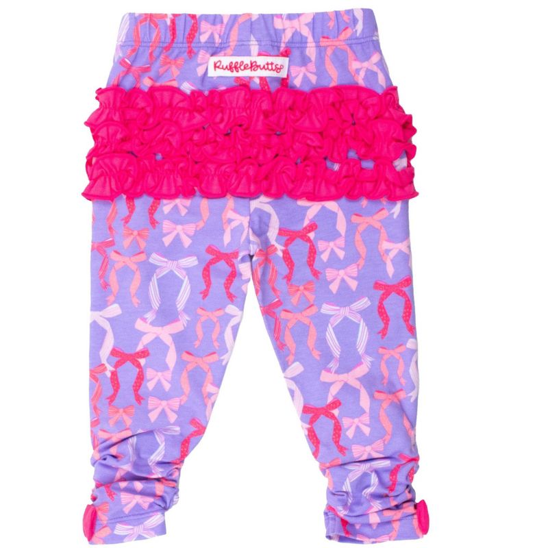 RuffleButts Toddler Girls Ruched Bow Leggings