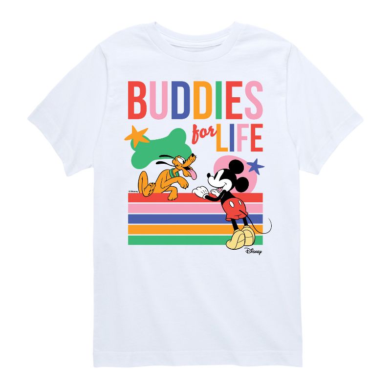 Boys' - Disney - Mickey & Pluto Short Sleeve Graphic T-Shirt