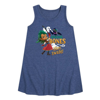 Girls' - Santiago of The Seas - Bonnie Bones Swabs Graphic Sleeveless Aline Dress