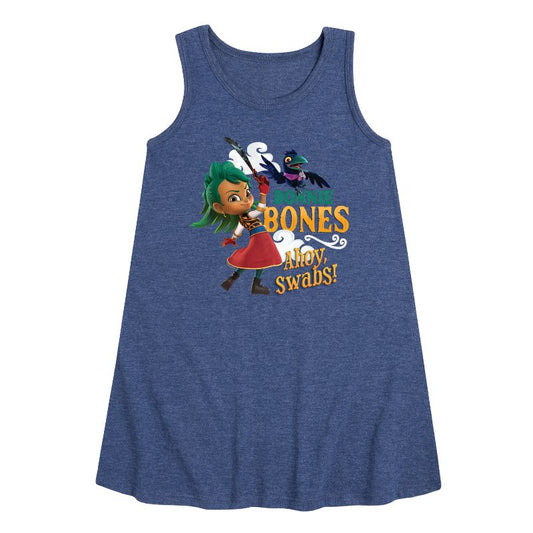 فستان بوني بونز سوابس الجرافيكي بدون أكمام للفتيات - سانتياغو أوف ذا سيز