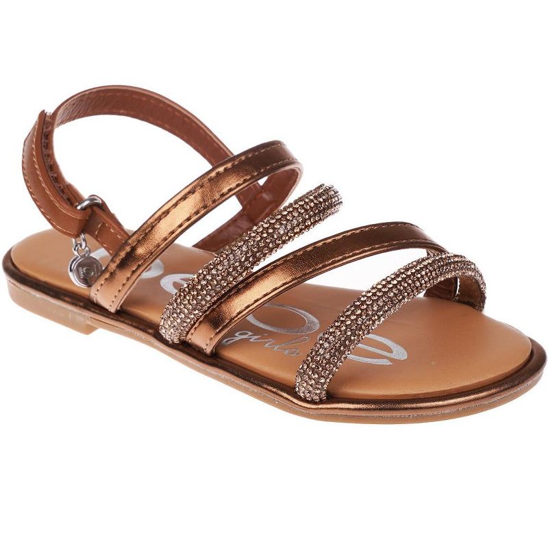 bebe Girls' Sandals - Comfy Open Toe Dress Sandals, Fancy and Sparkly Sandals for Little Girls and Big Girls