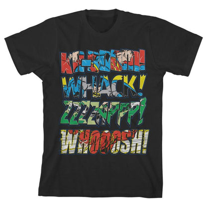 DC Comics Justice League Sound Effects Youth Boys T-Shirt