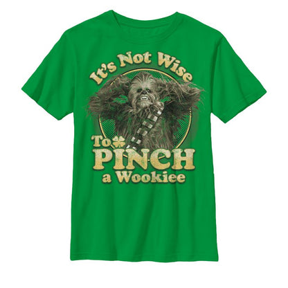 Boy's Star Wars St. Patrick's Day Don't Pinch a Wookiee T-Shirt