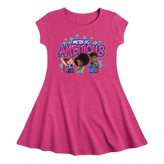 Girls' - Karma's World - We're So Ambitous Fit & Flair Cap Sleeve Dress