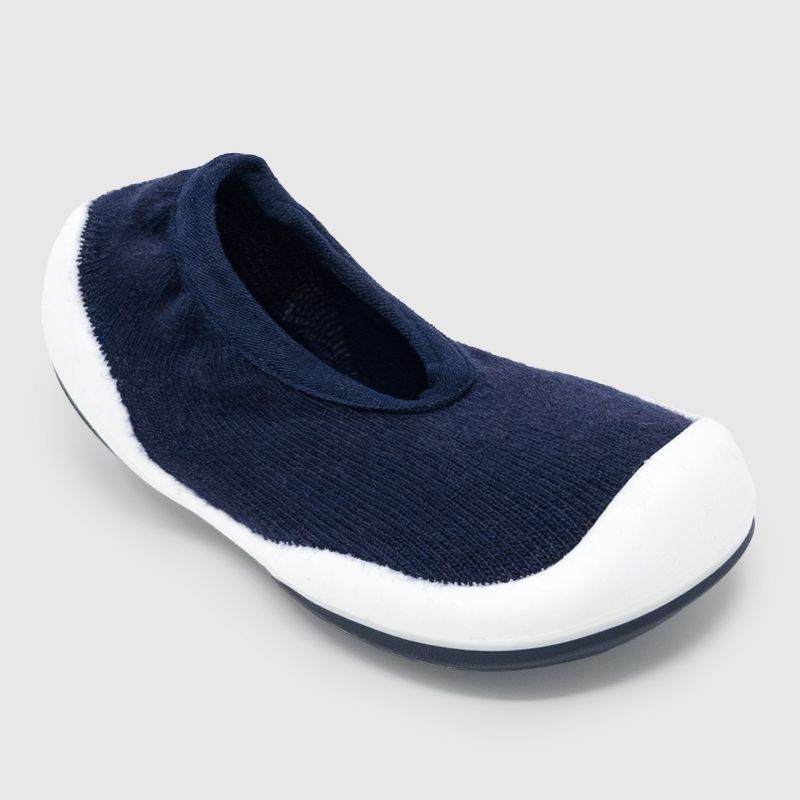 Komuello Toddler Boy Girl First Walk Sock Shoes Flat Style Solid Colors