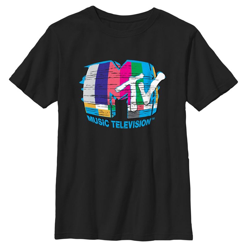 Boy's MTV Test Pattern Logo T-Shirt