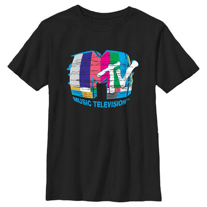 Boy's MTV Test Pattern Logo T-Shirt
