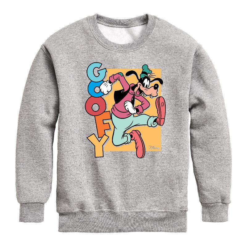 Boys' - Disney - Goofy Graphic Long Sleeve Fleece Sweatshirt