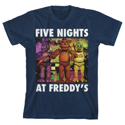 تي شيرت أزرق داكن للأولاد من سلسلة Five Nights at Freddy's Animatronic Characters