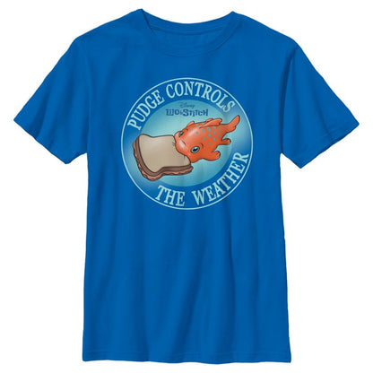 Boy's Lilo & Stitch Pudge Controls the Weather T-Shirt
