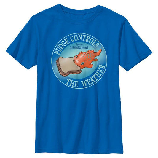 Boy's Lilo & Stitch Pudge Controls the Weather T-Shirt