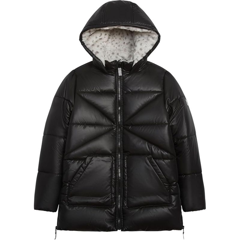 LONDON FOG Little/Big Girls' Heavyweight Faux Fur Lined Hooded Winter Jackets
