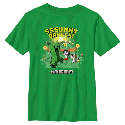 تي شيرت Minecraft Creeper Sunny Days للأولاد