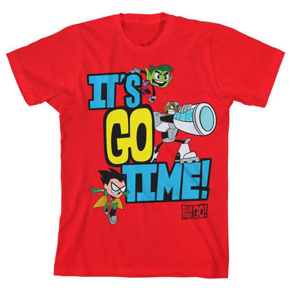 Teen Titans Go It's Go Time! Youth Red Graphic Tee