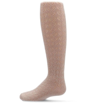 Memoi Toddler Shimmer Pointelle Cotton Tights