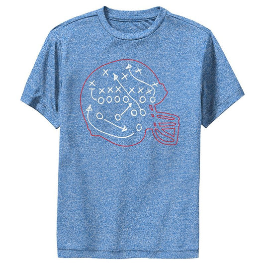 Boy's Lost Gods Football Helmet Game Plan Performance Tee