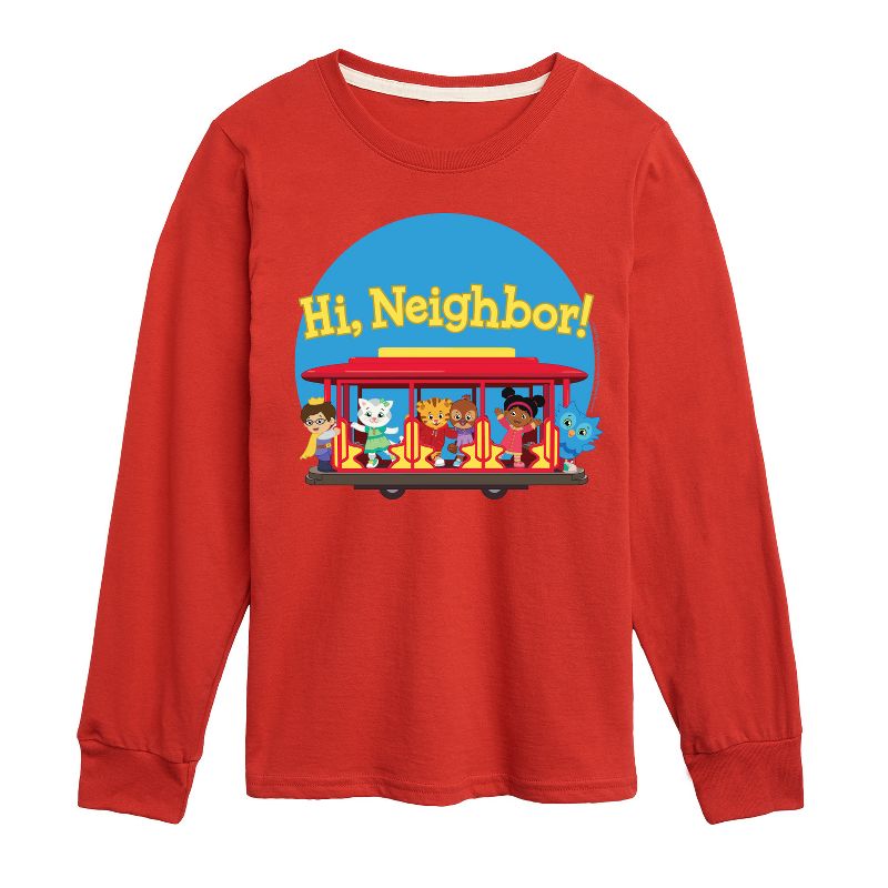 Boys' - Daniel Tiger - Group Hi Neighbor Long Sleeve Graphic T-Shirt