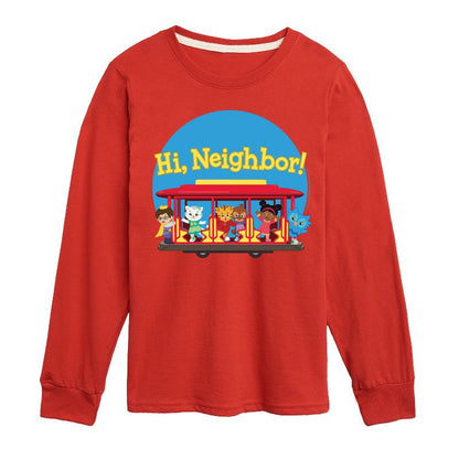 Boys' - Daniel Tiger - Group Hi Neighbor Long Sleeve Graphic T-Shirt