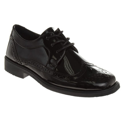Josmo Boys/Girls Wingtip Oxford Lace Up Dress Shoes