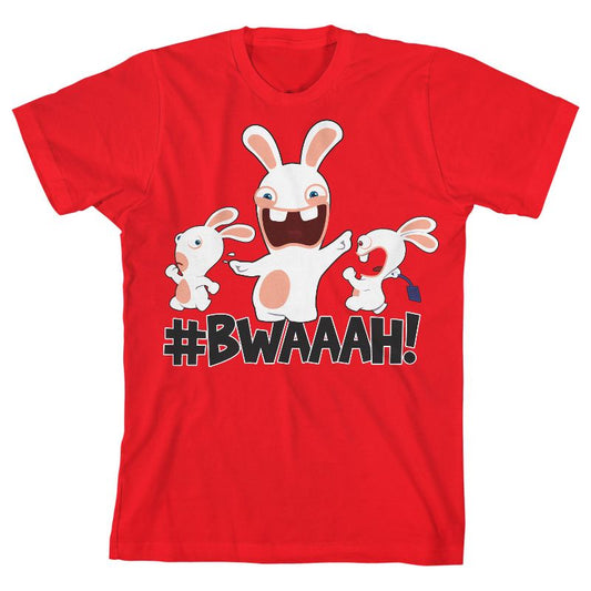 Rabbids #Bwaaah Youth Red Graphic Tee
