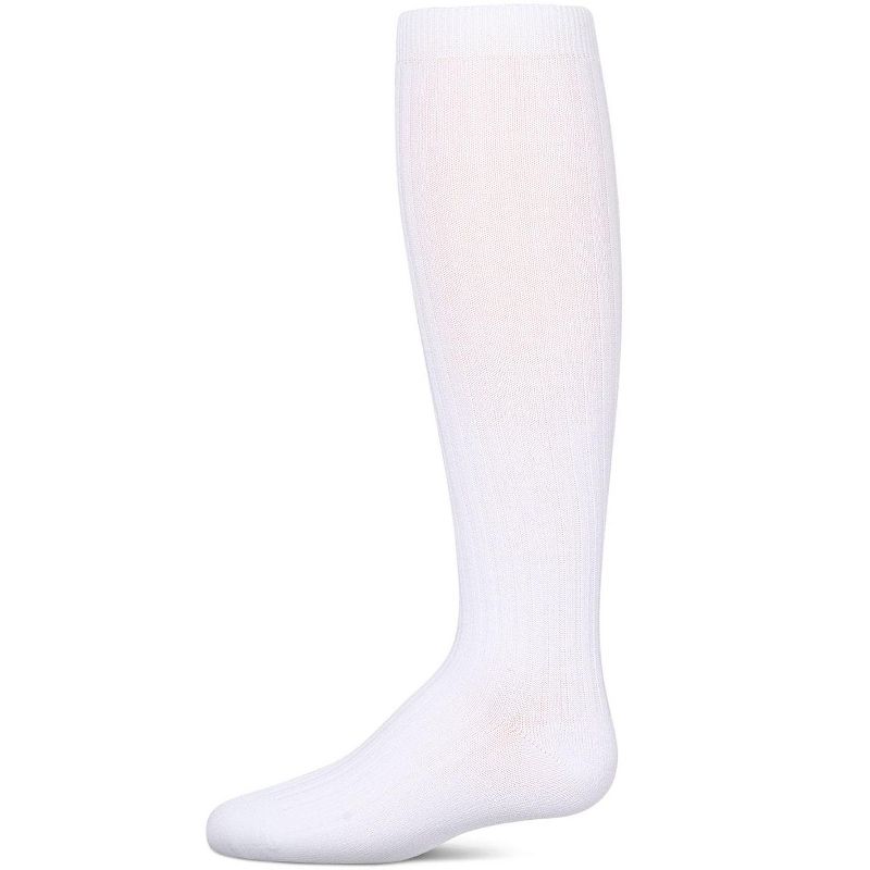 Memoi Ribbed Cotton Blend Knee High Sock
