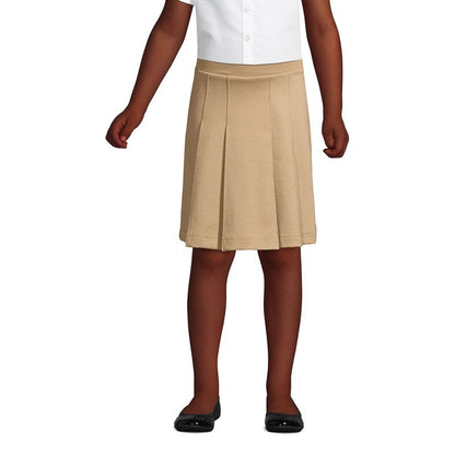 Lands' End Lands' End School Uniform Kids Ponte Pleat Skirt