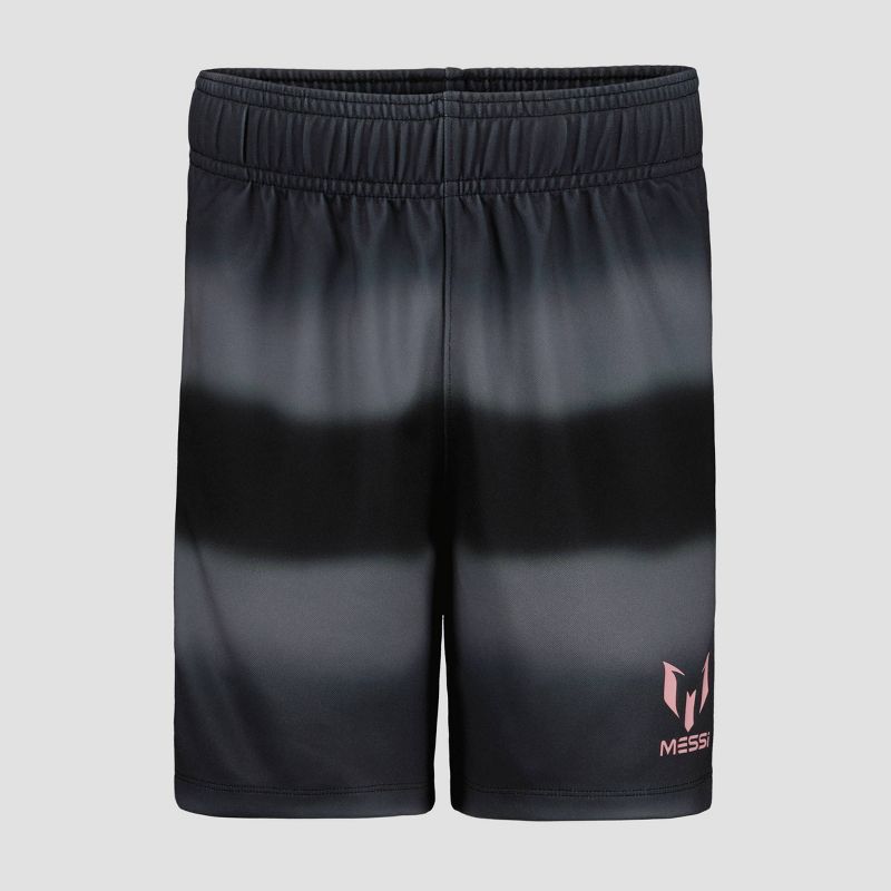 Boys' Messi Logo Ombre Tricot Shorts - Black