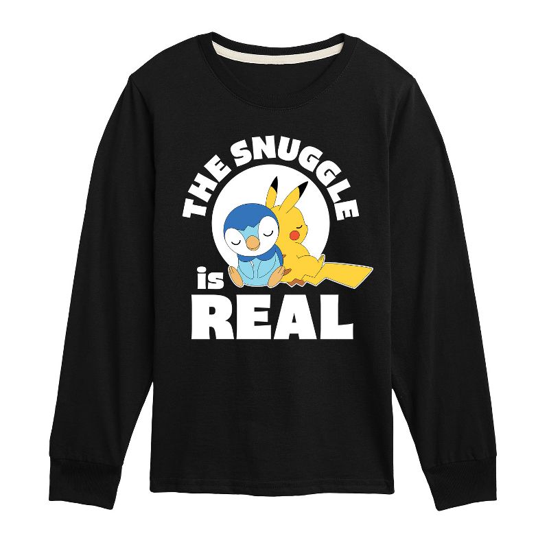 تي شيرت جرافيكي بأكمام طويلة للأولاد - بوكيمون - ذا سناغل إز ريل بيكاتشو وبيبلوب
