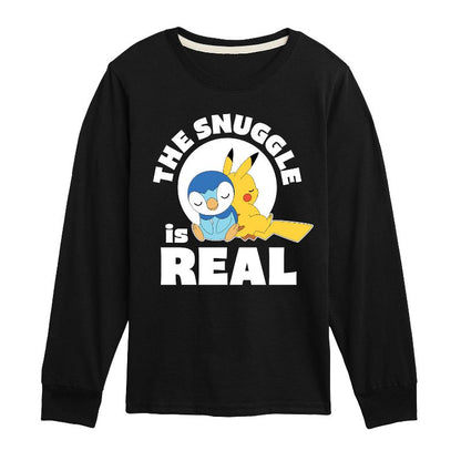 تي شيرت جرافيكي بأكمام طويلة للأولاد - بوكيمون - ذا سناغل إز ريل بيكاتشو وبيبلوب