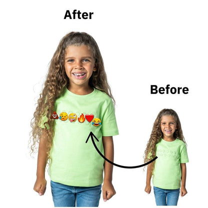 Rabble Gender Neutral Kids' Tshirt with Emojis Expressway Dabblz Bundle