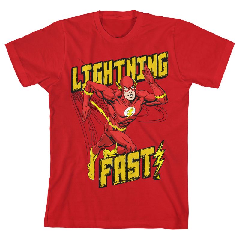 تي شيرت أحمر للأولاد من DCO Flash Lightning-Fast
