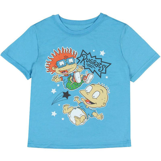 Seven Times Six Nickelodeon Rugrats Little Boy's Chuckie Finster and Tommy Pickles T-Shirt Turquoise