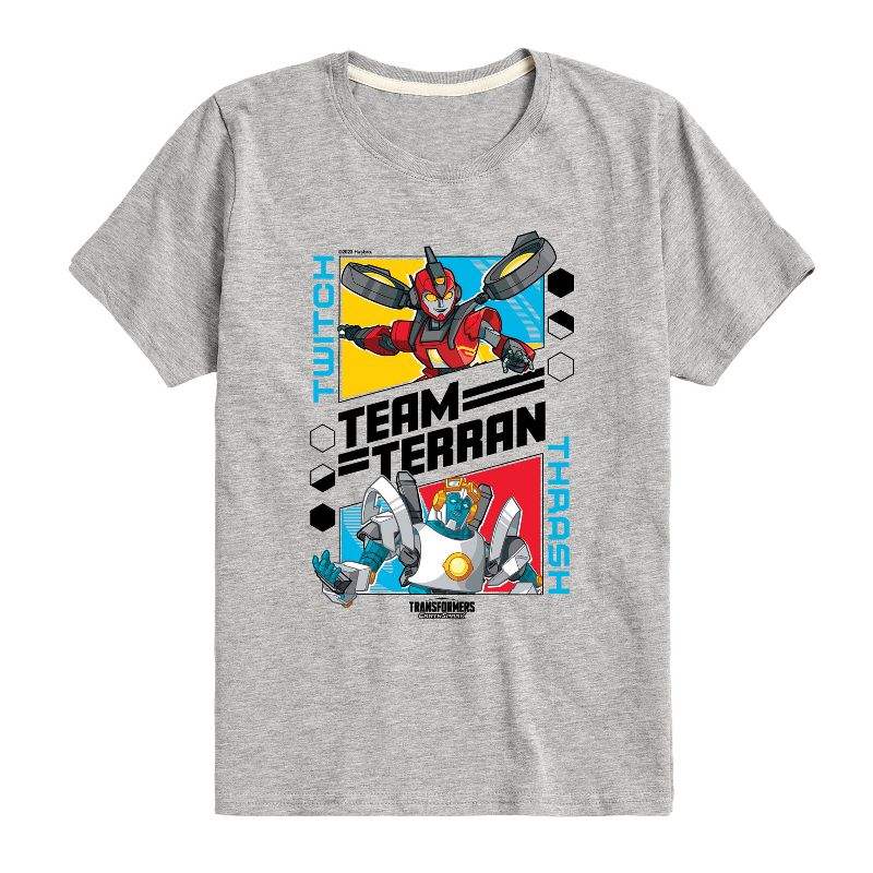 تي شيرت جرافيكي بأكمام قصيرة من ترانسفورمرز - شرارة الأرض للأولاد