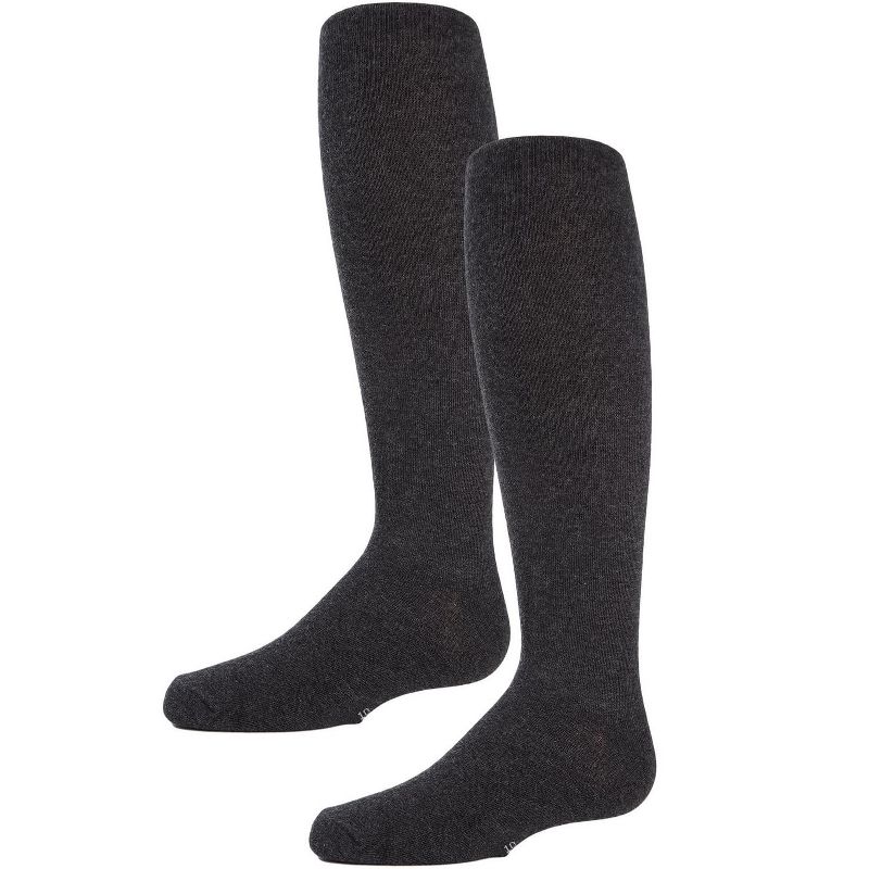 Memoi Girls' 2 Pair Pack Essentials Cotton Tights