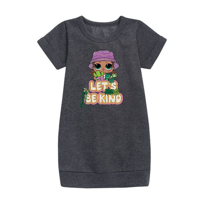 Girls' - LOL Surprise! - Let's Be Kind to Plants Graphic Short Sleeve Fleece Dress