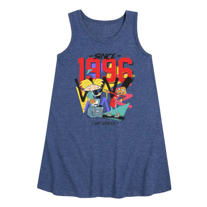 Girls' - Hey Arnold! - Since 96 Graphic Sleeveless Aline Dress