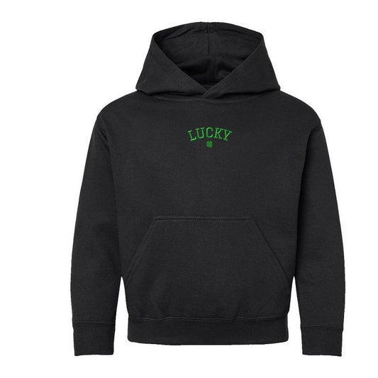 The Juniper Shop Embroidered Lucky Clover Youth Graphic Hoodie