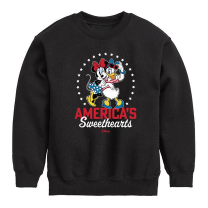 Boys' - Disney - Americana Graphic Long Sleeve Fleece Sweatshirt
