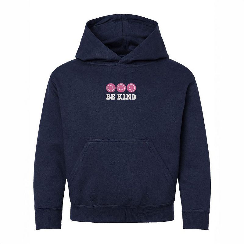 The Juniper Shop Embroidered Be Kind Turning Smiles Youth Graphic Hoodie