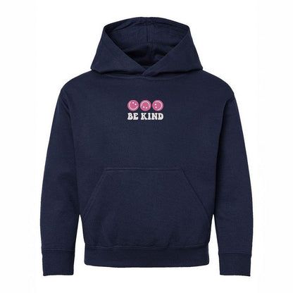The Juniper Shop Embroidered Be Kind Turning Smiles Youth Graphic Hoodie