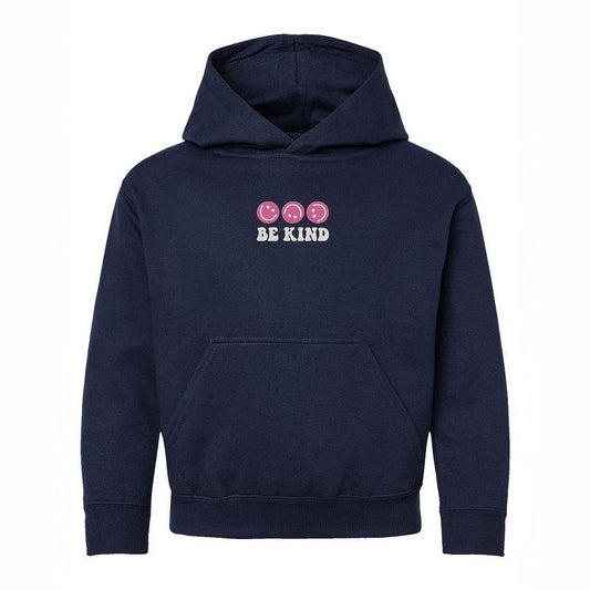 The Juniper Shop Embroidered Be Kind Turning Smiles Youth Graphic Hoodie